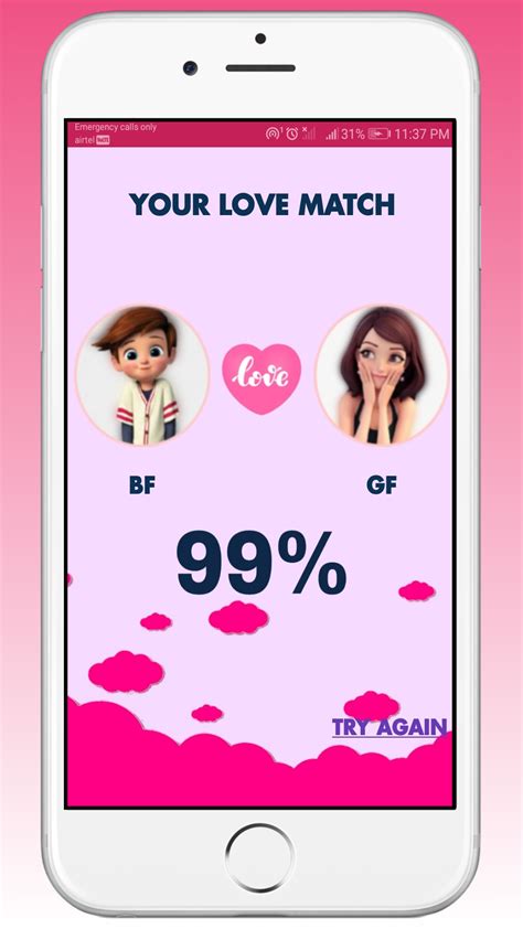 love calculator test.